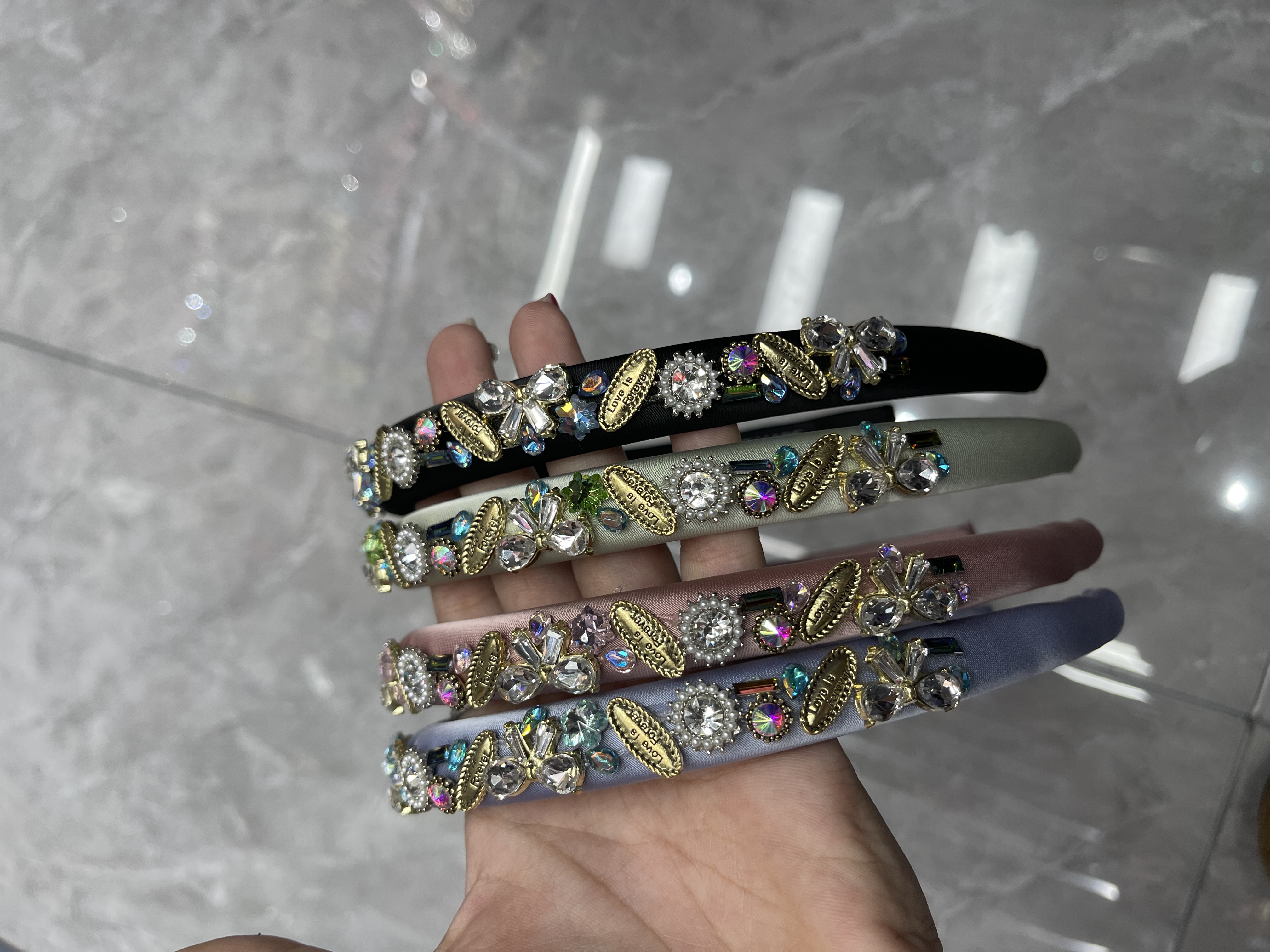 珍珠头箍发箍女士韩版拼接头饰发饰发箍可爱百搭款产品图