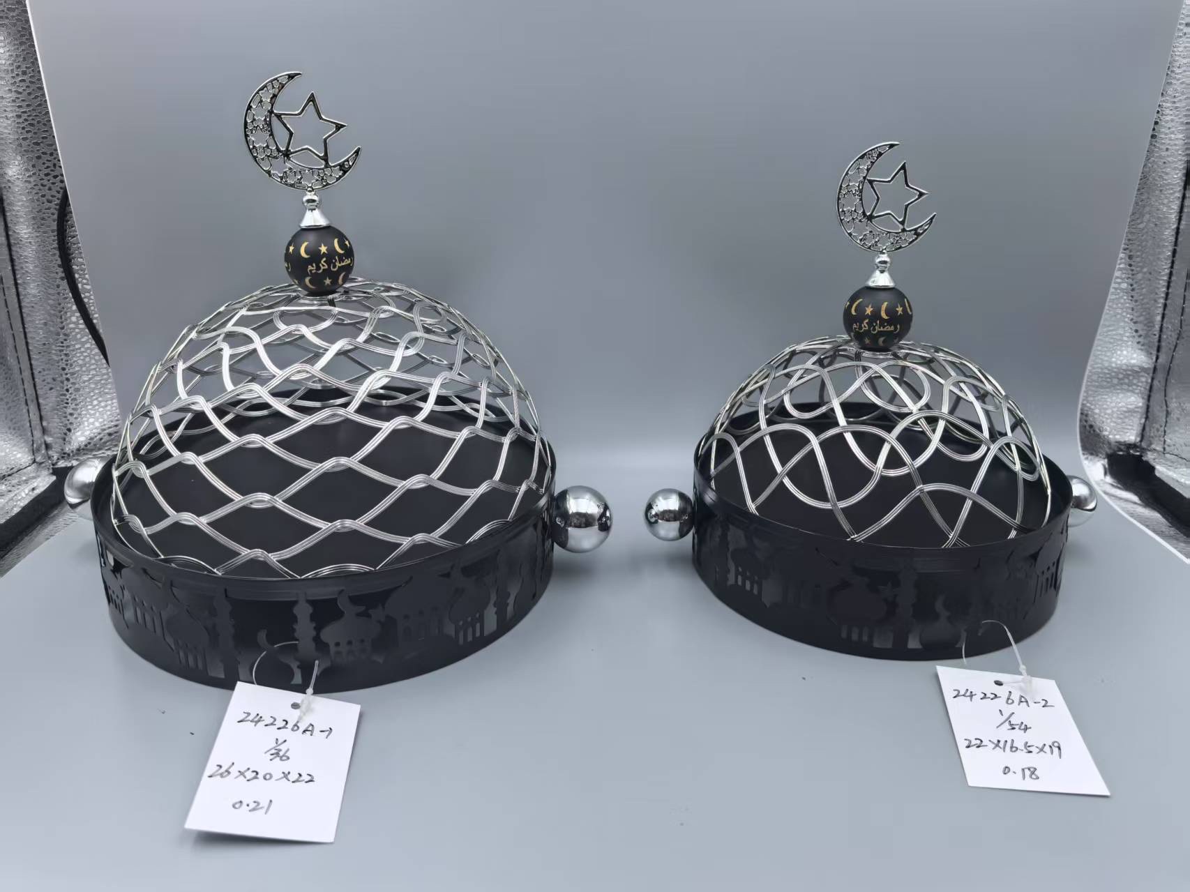 Factory direct sales of Arab style, wire wound, fruit plate, ironwork, moon and five-pointed star, electroplating, spray painting detail image 2