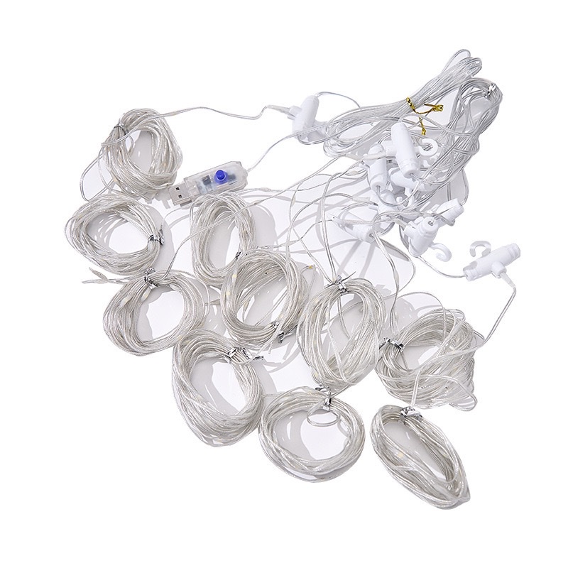 led light, leather line, curtain light string, cross-border new USB remote control color light, outdoor flowing water curtain light, atmosphere decoration, Christmas tree, Christmas products detail image 2