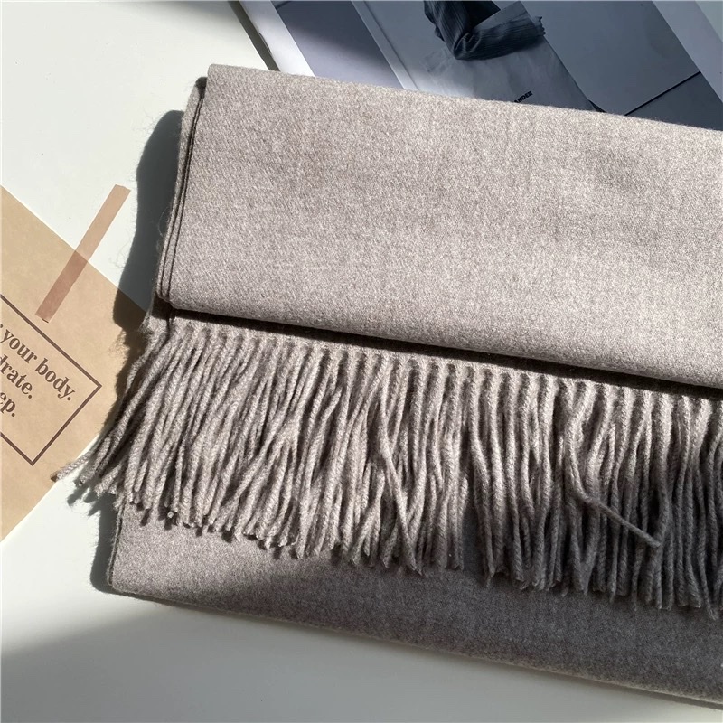 Fashionable silk scarf women's long winter warm shawl scarf, versatile for autumn and winter heating shawl, trendy women's scarf, winter scarf long heating shawl detail image 4