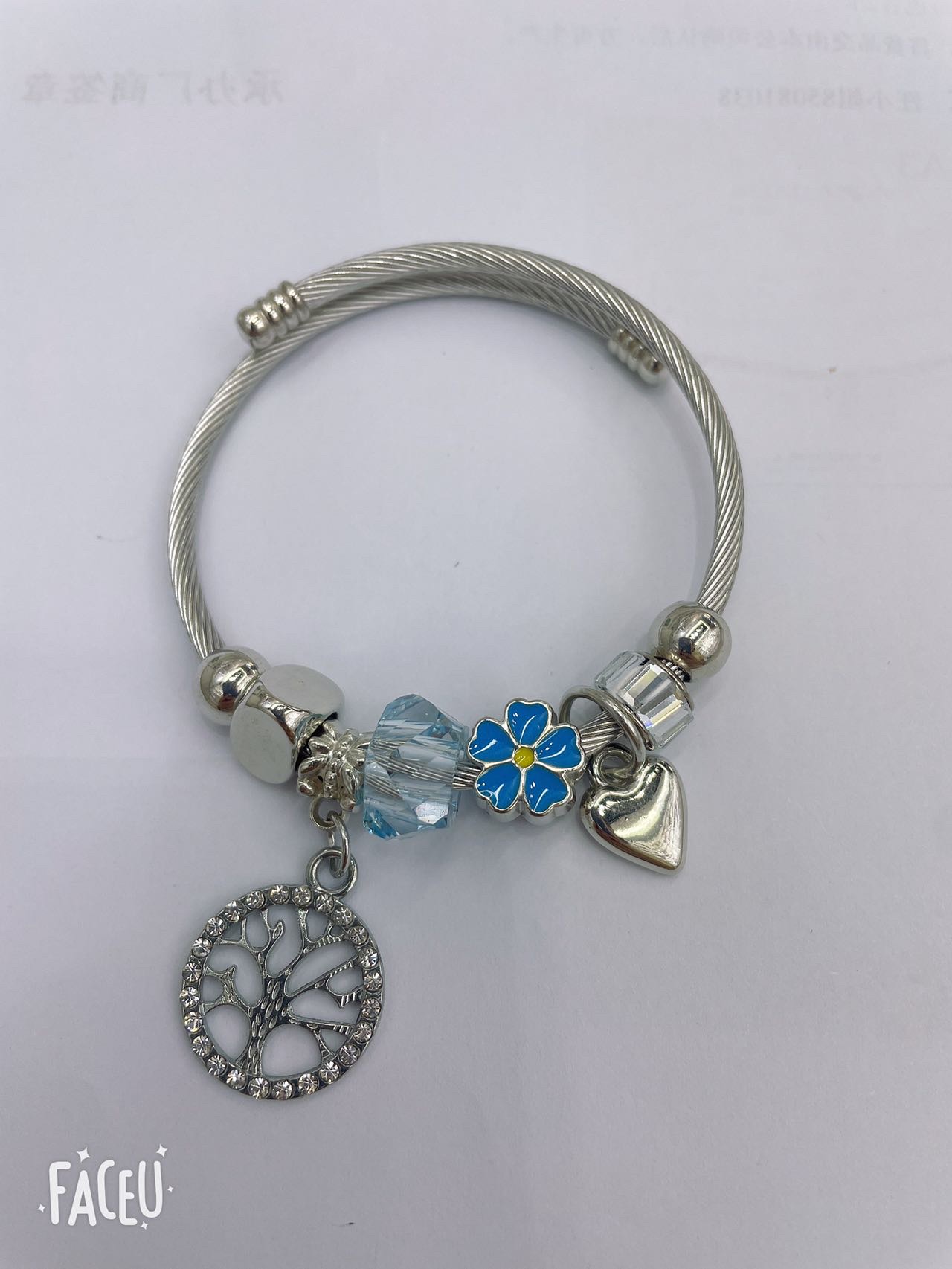 潘多拉钢圈手镯欧美风时尚手镯，女款简约百搭，款式简单产品图