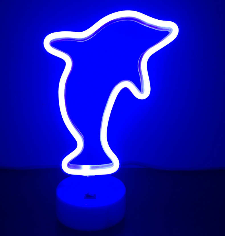 跨境led霓虹灯表白爱心求婚氛围灯星星七彩造型灯招牌酒吧装饰灯 细节图