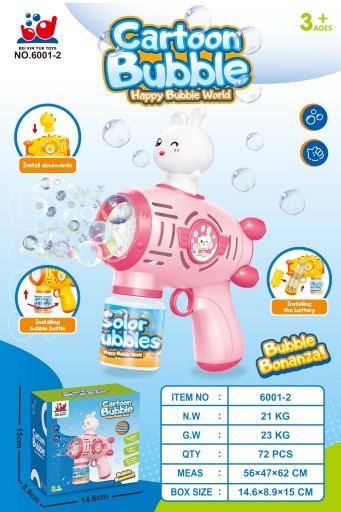 网红爆款泡泡机儿童全自动吹泡电动手持加特林泡泡枪地摊玩具批发 详情图2