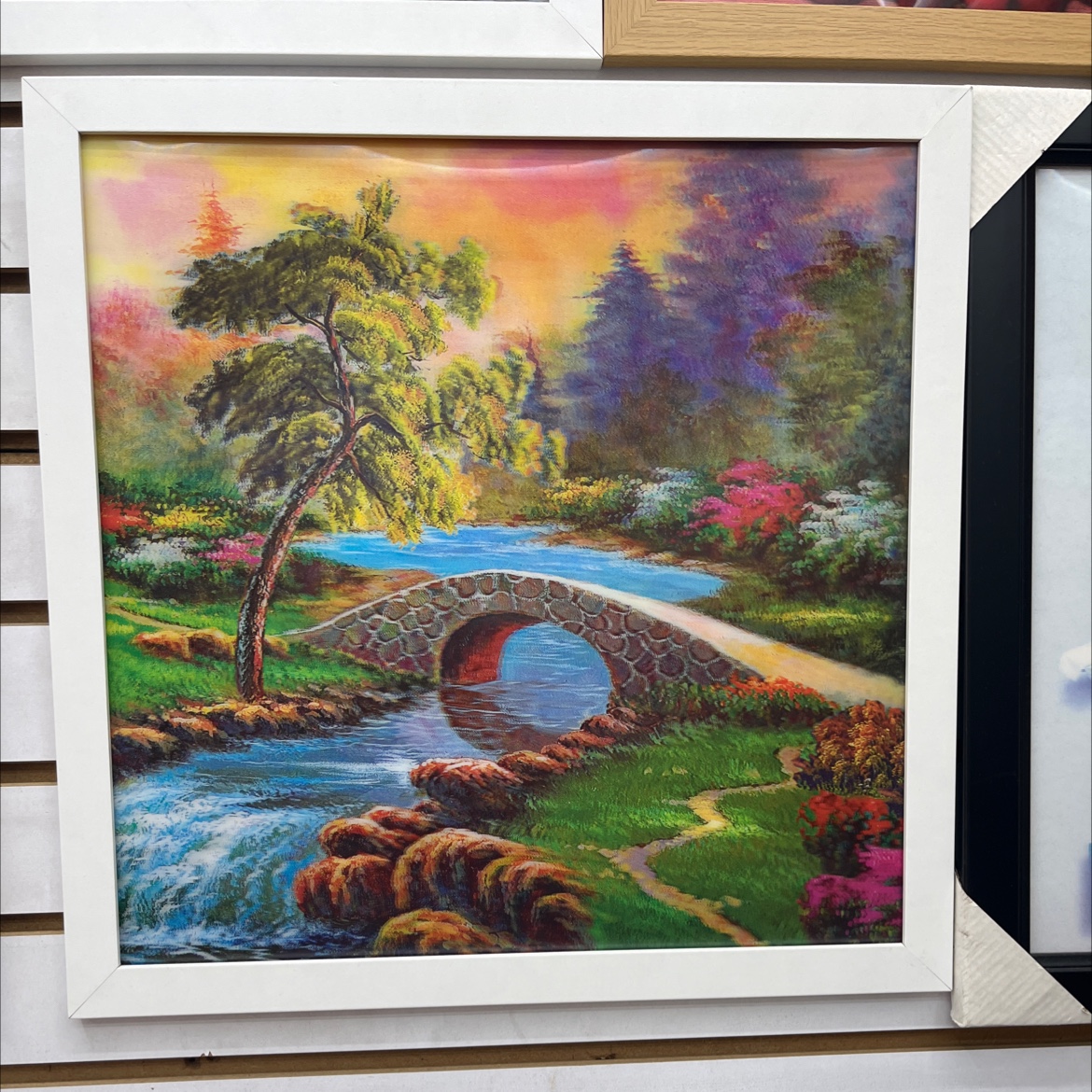 小桥流水，现代装饰画，H9445