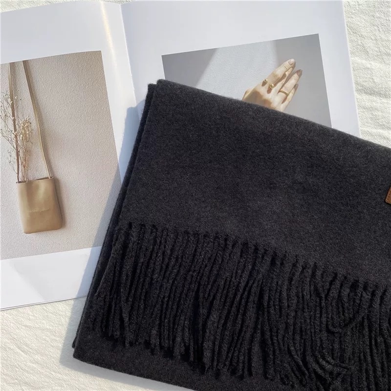 Fashionable silk scarf women's long winter warm shawl scarf, versatile for autumn and winter heating shawl, trendy women's scarf, winter scarf long heating shawl detail image 8