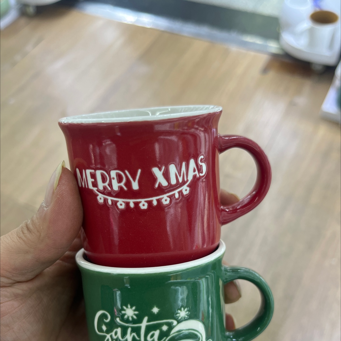 Christmas mugs, Santa Claus ceramic cups, home water cups, coffee cups, creative cartoon Christmas gifts, gift coffee cups details Picture