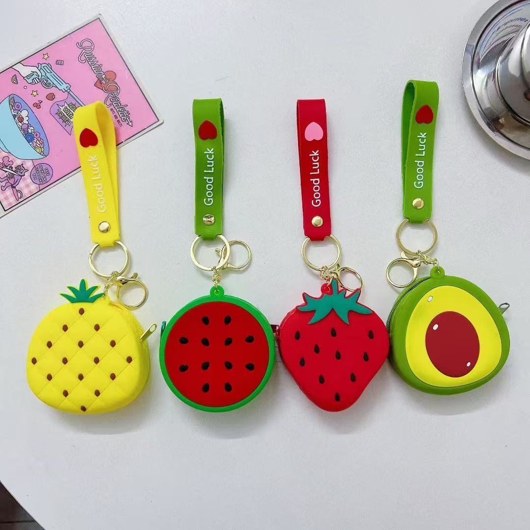 爆款卡通硅胶零钱包学生书包挂饰儿童迷你包包小挂件钥匙扣链批发