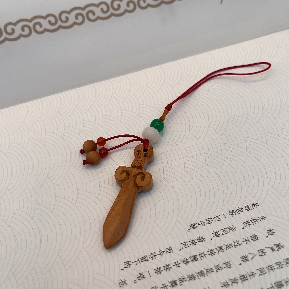 木雕工艺桃木雕刻手机链包挂钥匙扣挂件木制品详情图3