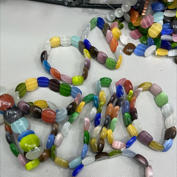  猫眼石手排 厂家直销 可定制细节图