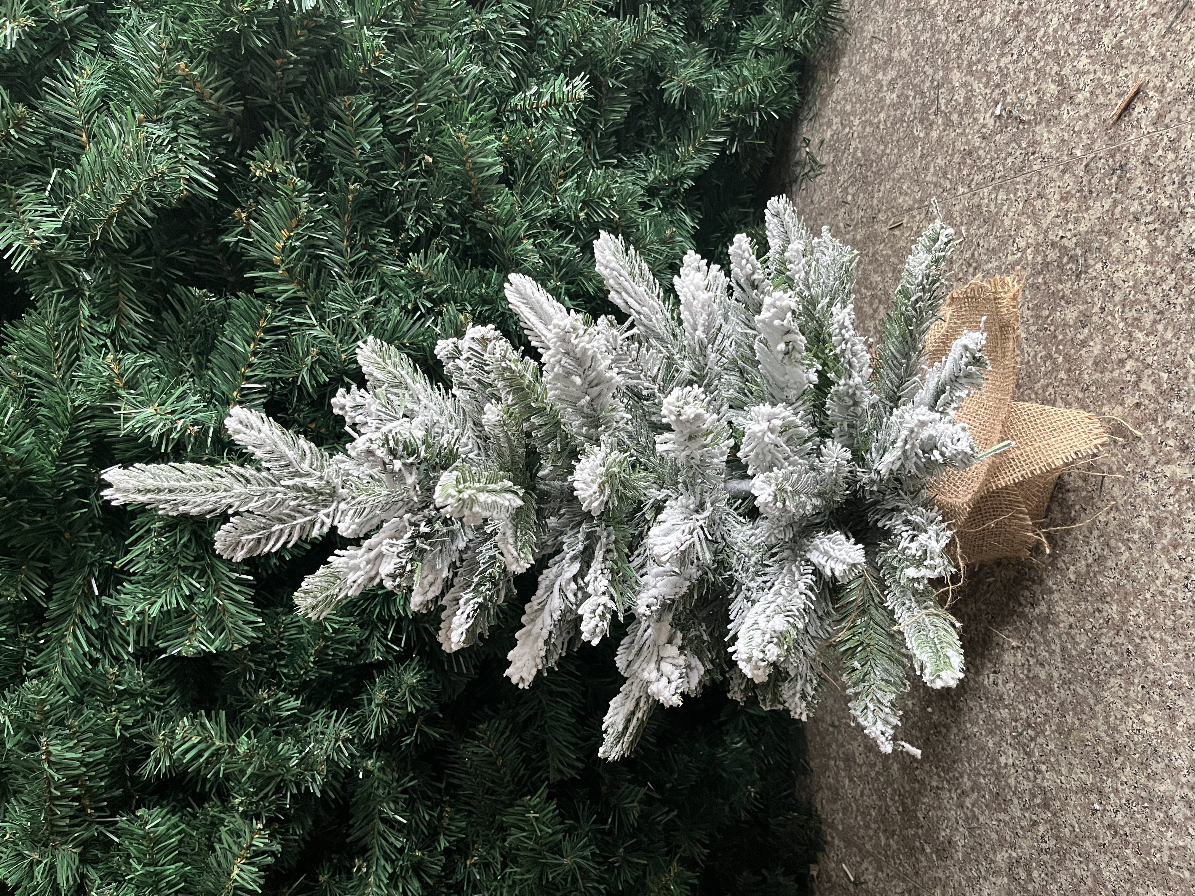 植绒PE树，植绒麻布树，植绒混合树