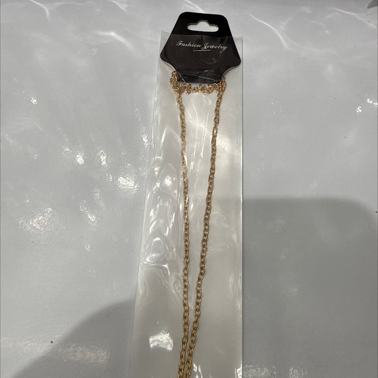 沙金锆石项链银饰18k金饰品时尚简约百搭项链女潮流首饰品详情图3