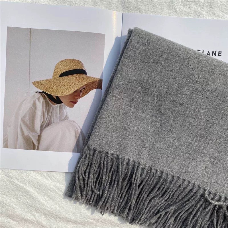 Fashionable silk scarf women's long winter warm shawl scarf, versatile for autumn and winter heating shawl, trendy women's scarf, winter scarf long heating shawl detail image 9