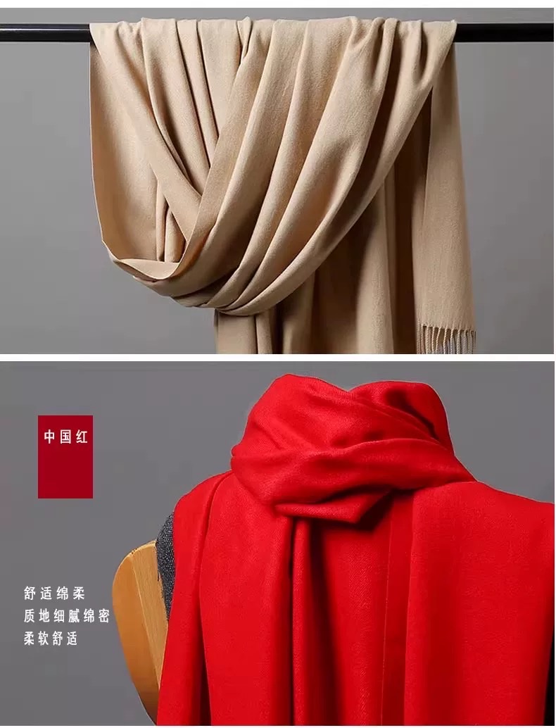 Silk scarf, winter long heating shawl, warm women, autumn and winter fashionable and versatile, soft and thick heat energy shawl, winter scarf, long heating shawl detail image 4