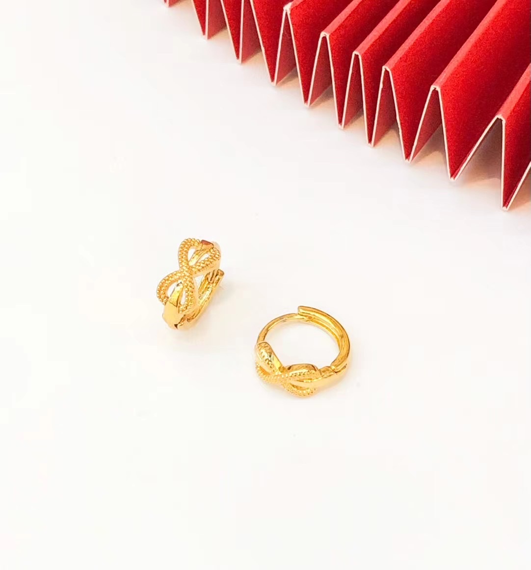 金沐首饰镀黄金耳环网红时尚耳饰潮流耳扣爆款厂家直销详情图2