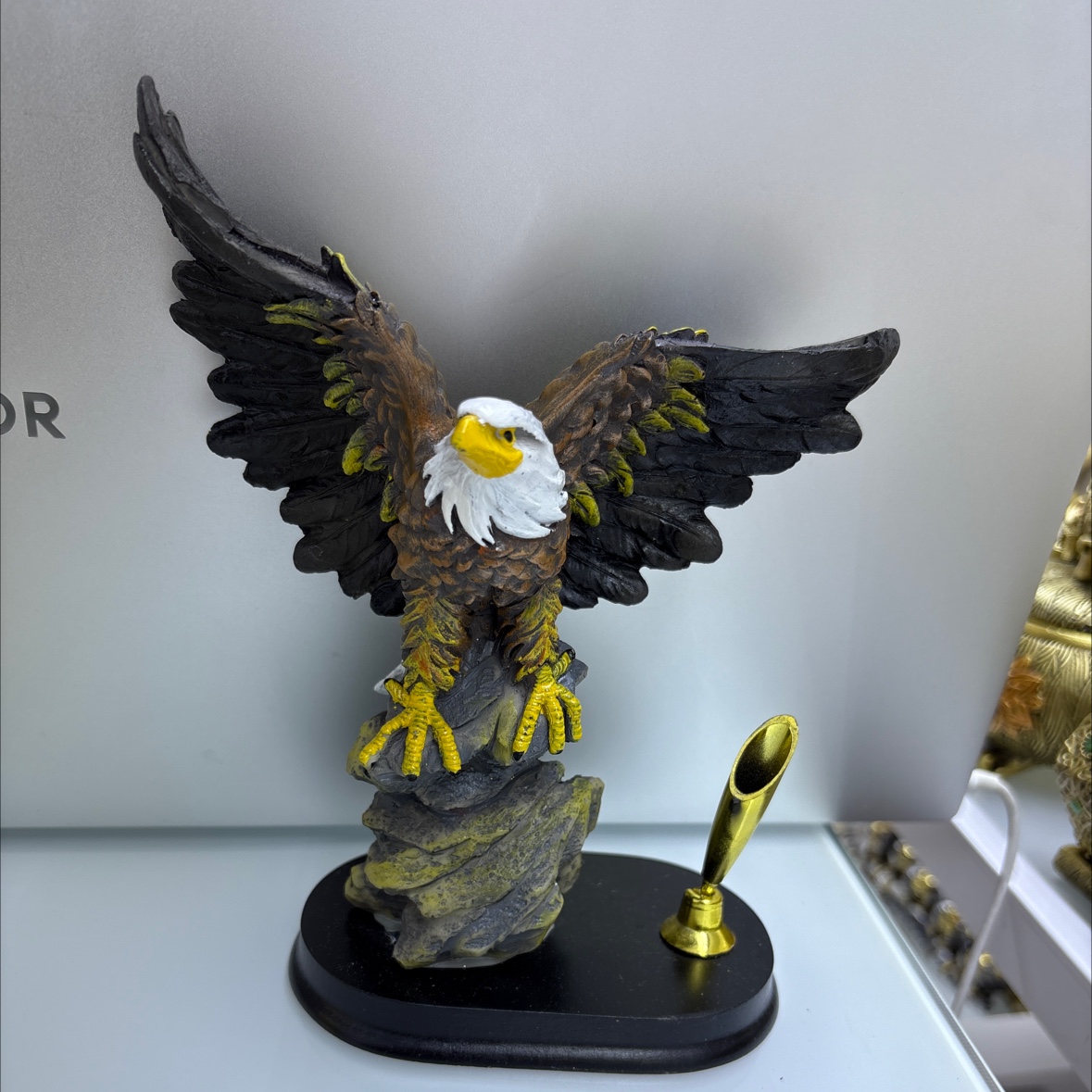 树脂老鹰加笔插摆件，客厅摆件大号小型装饰文创品家居摆设创意收藏客厅摆件小摆件装饰