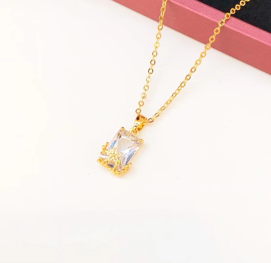 金沐首饰镀金项链网红时尚链饰潮流吊坠爆款厂家直销详情图2