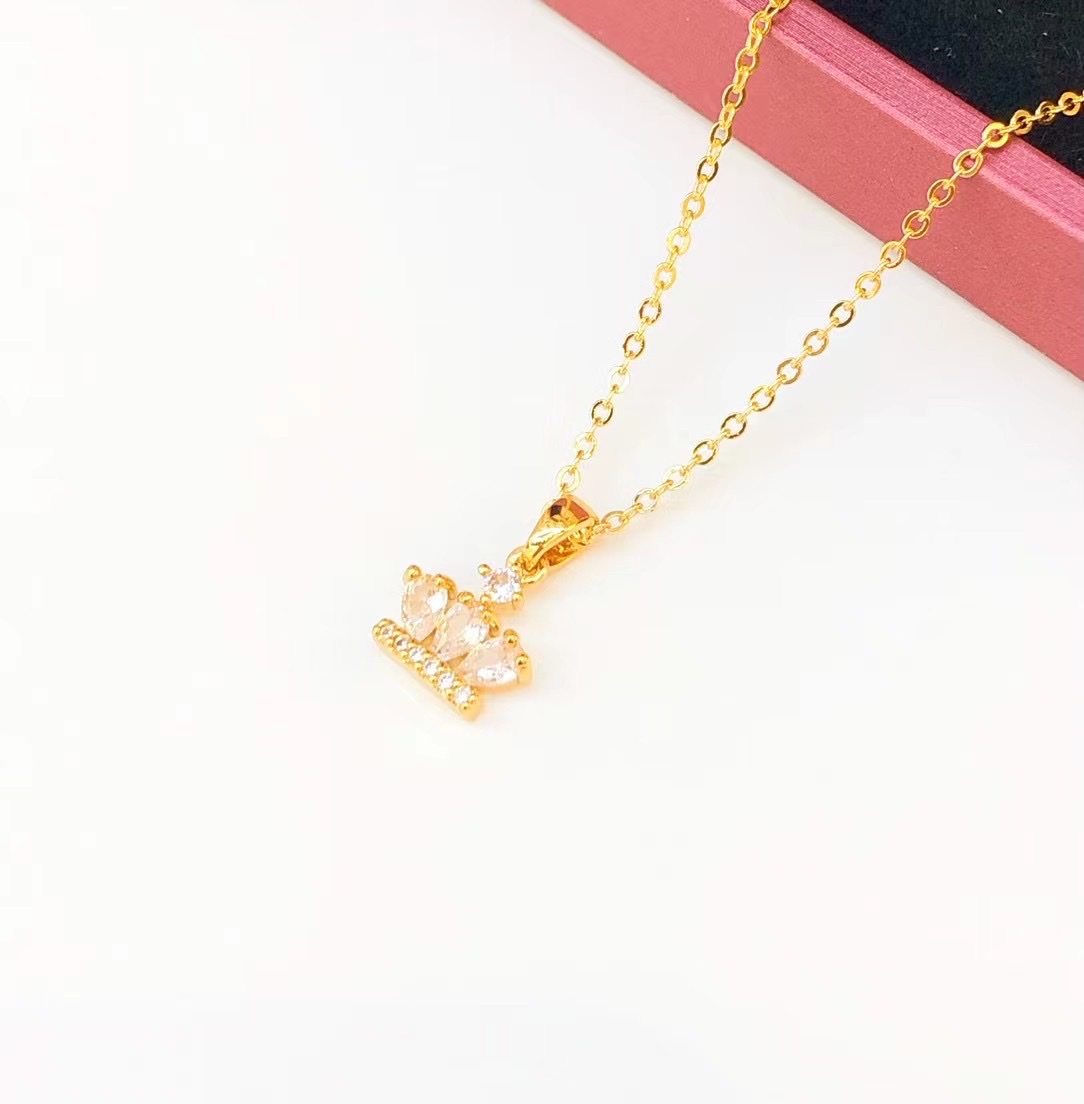 金沐首饰镀金项链网红时尚链饰潮流吊坠爆款厂家直销