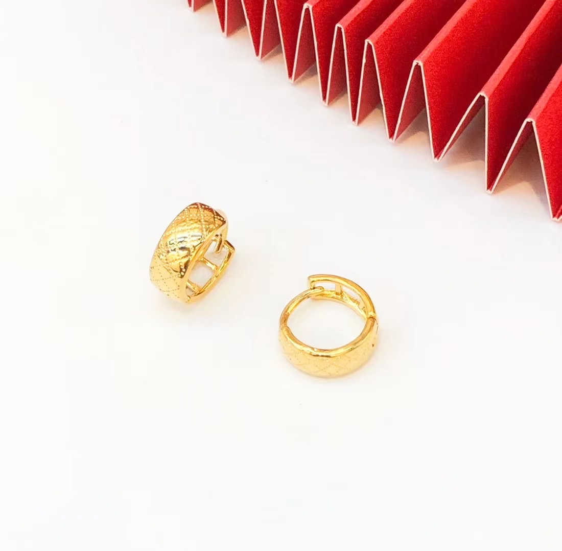 金沐首饰镀黄金耳环网红时尚耳饰潮流耳扣爆款厂家直销详情图5