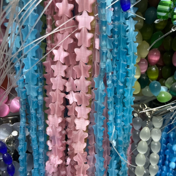 猫眼石五角星 双面 可diy配件配件详情图2