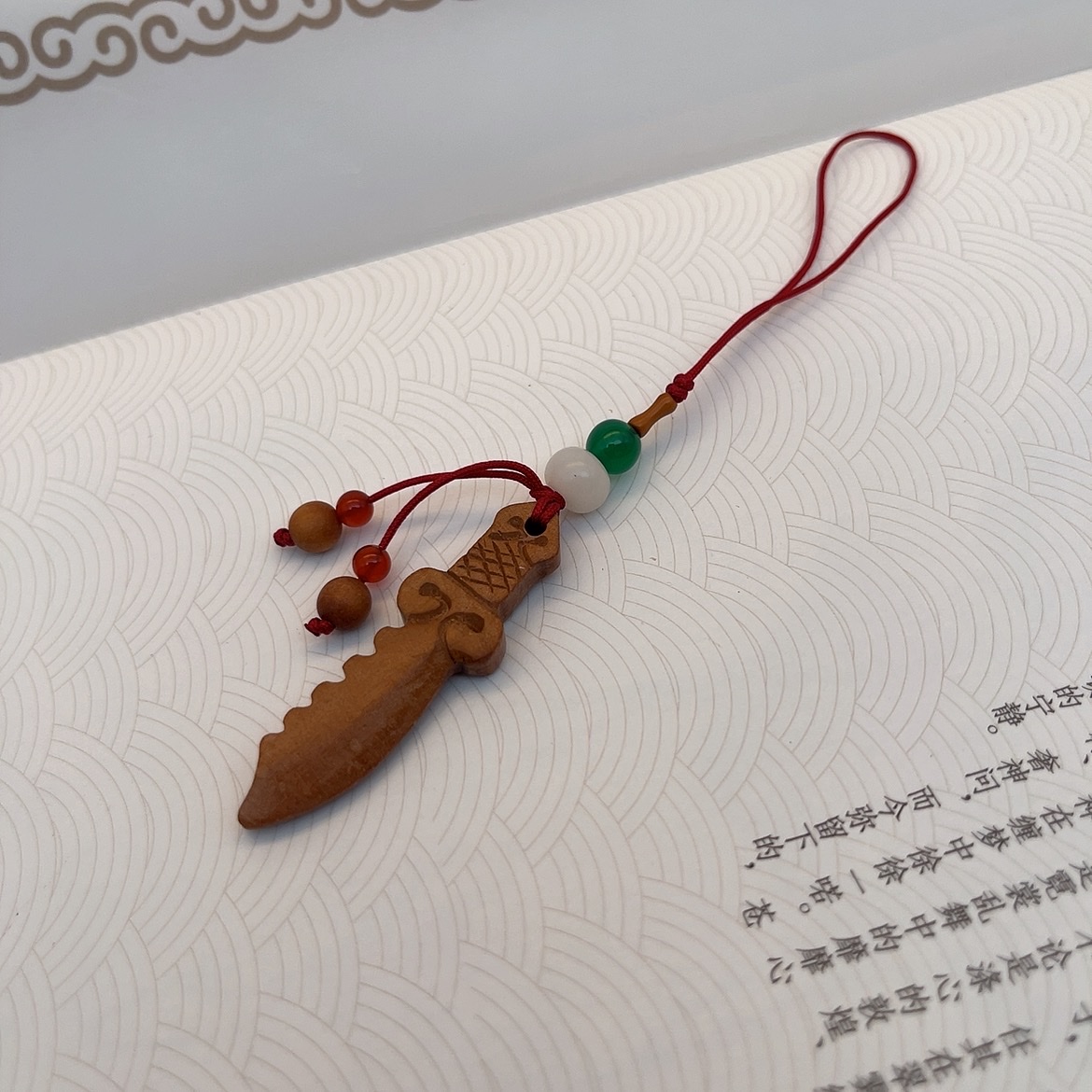 木雕工艺桃木雕刻手机链包挂钥匙扣挂件木制品详情图2