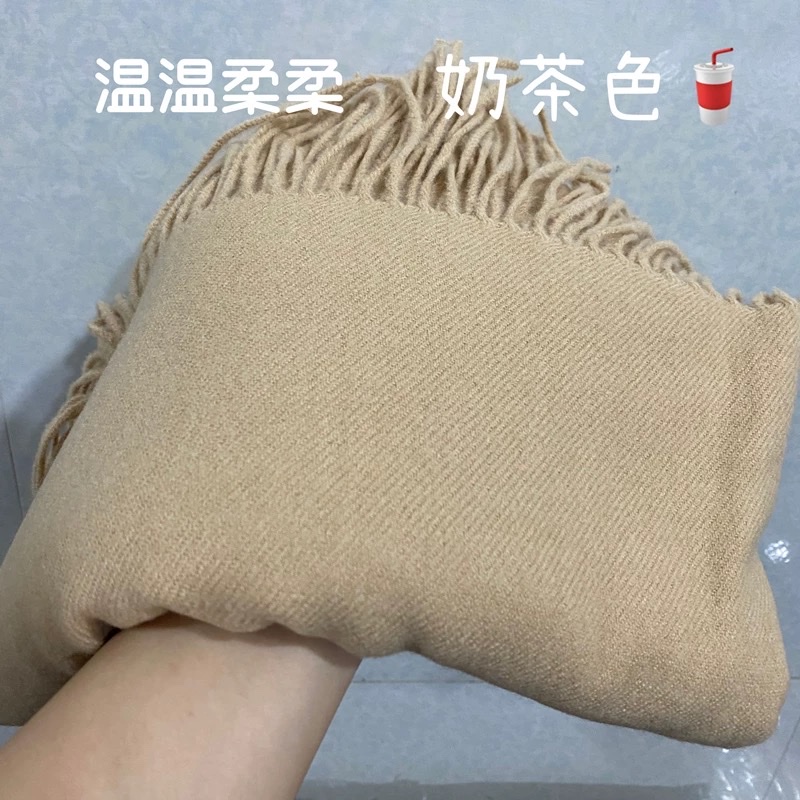 Fashionable silk scarf women's long winter warm shawl scarf, versatile for autumn and winter heating shawl, trendy women's scarf, winter scarf long heating shawl Specification image