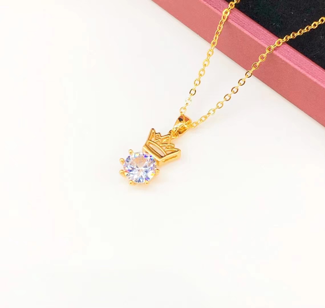 金沐首饰镀金项链网红时尚链饰潮流吊坠爆款厂家直销详情图4