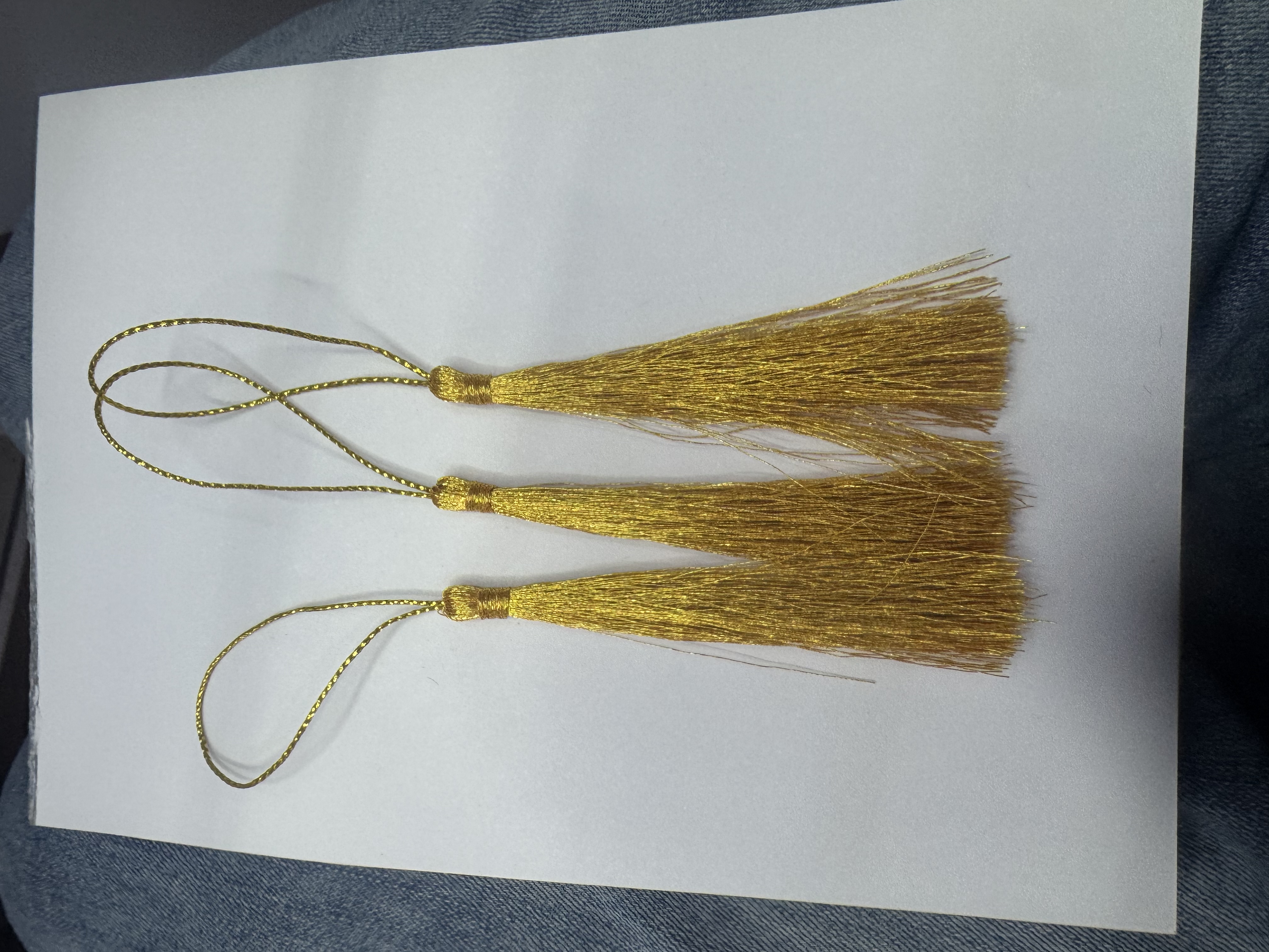 金丝装饰小流苏，多用于礼盒，装饰等各种装饰