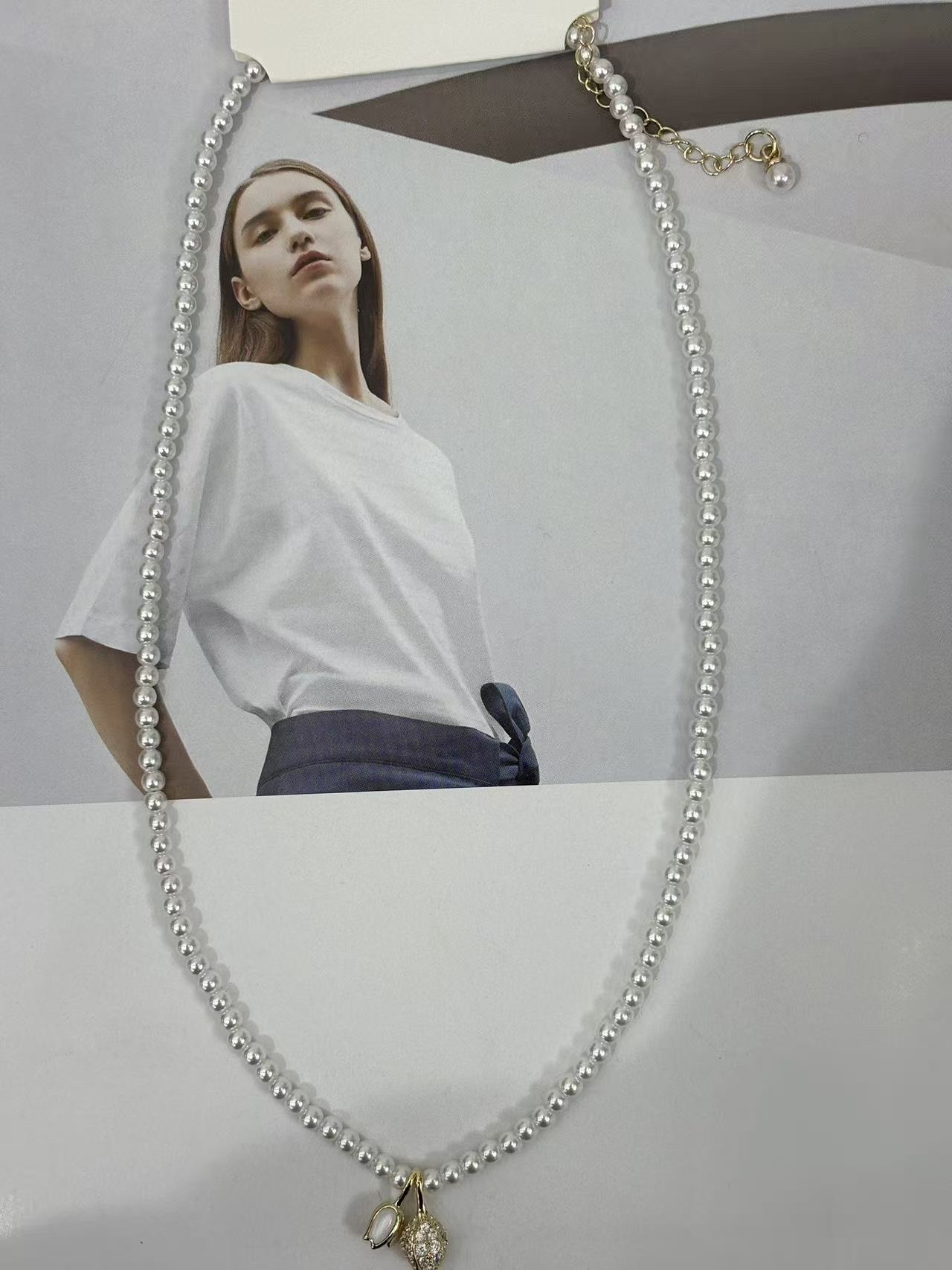 锆石项链18k金饰品时尚简约百搭女款首饰品礼物