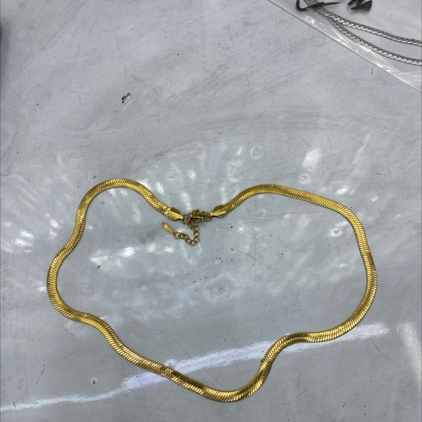 沙金锆石项链银饰18k金饰品时尚简约百搭女款首饰品潮流百搭款项链18k金饰品