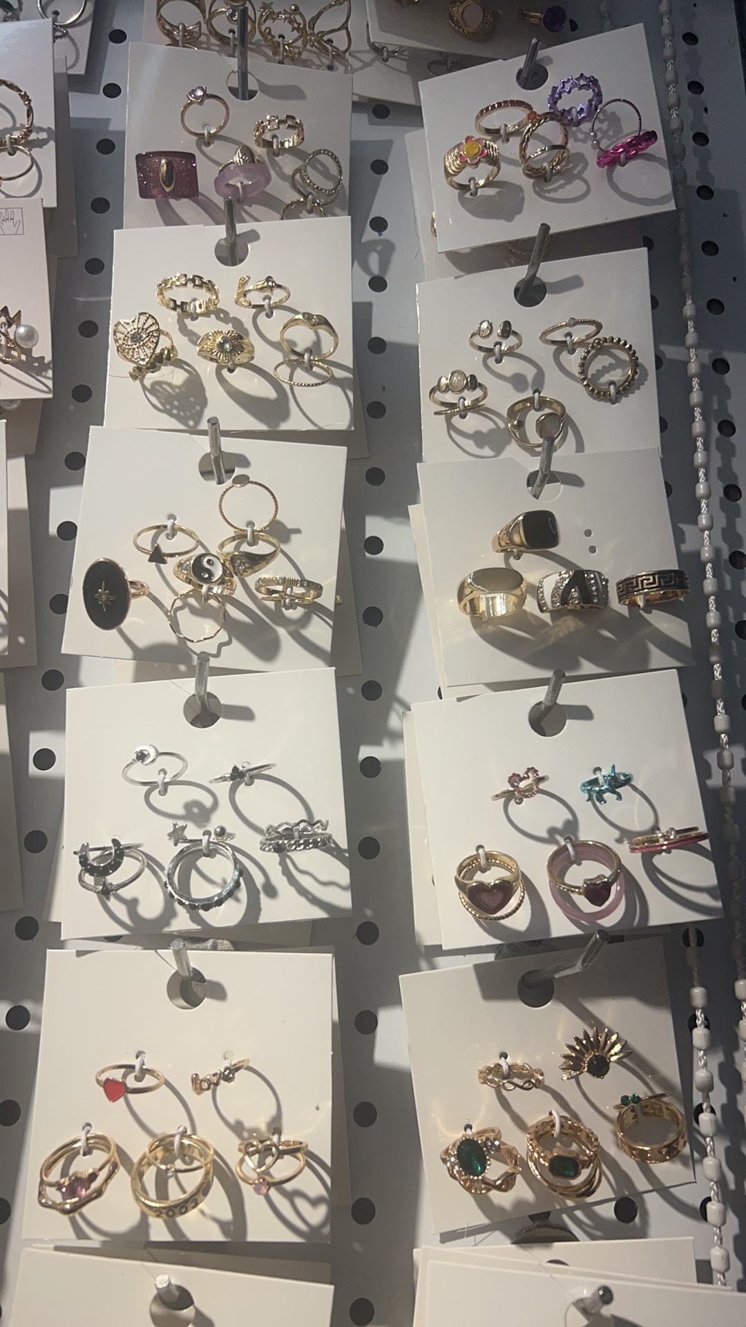 跨境热销手饰巴洛克设计感仿珍珠开口戒指女法式复古指环饰品欧美 