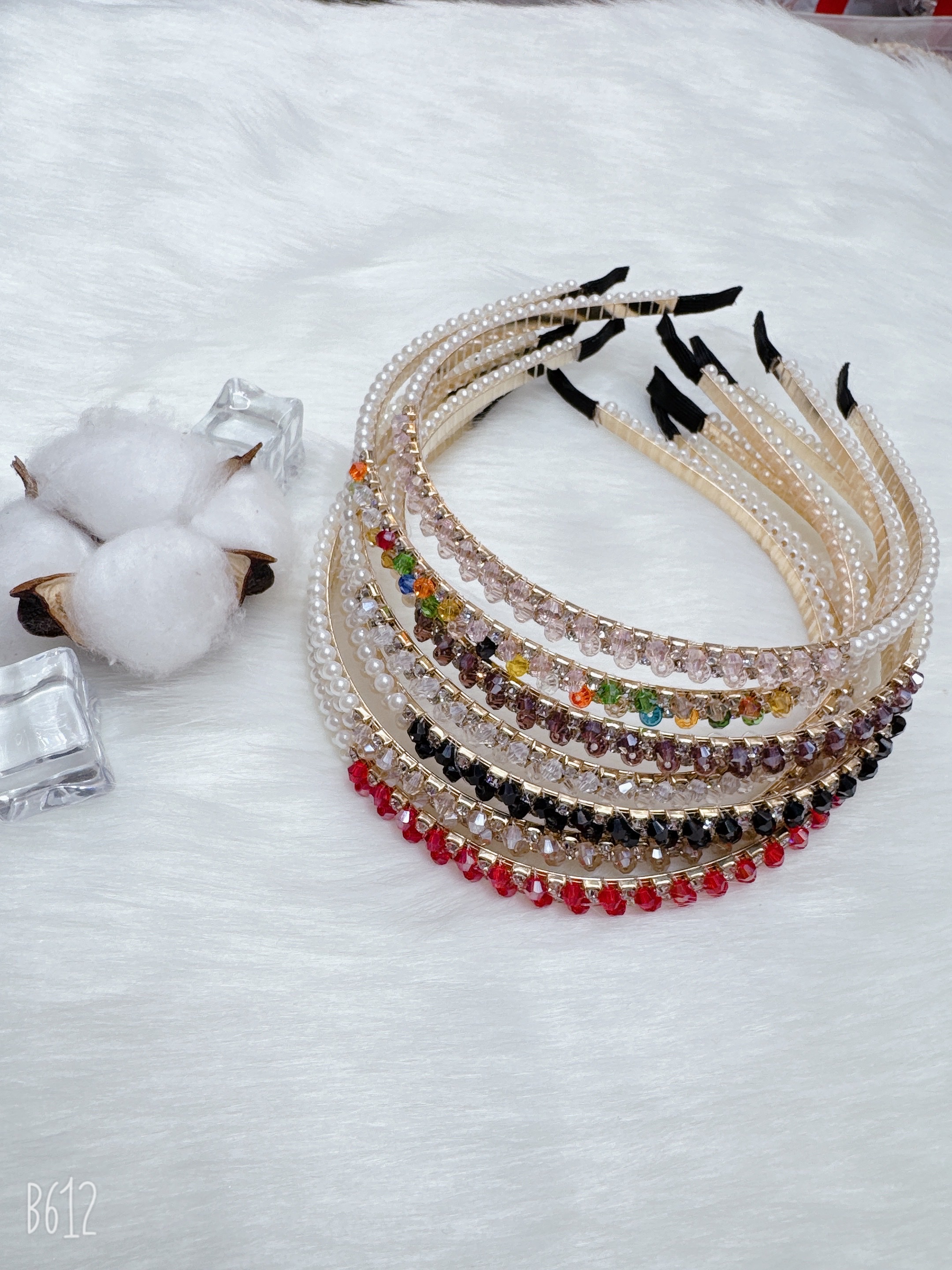 珍珠头箍发箍头饰发箍兔耳朵头箍水晶