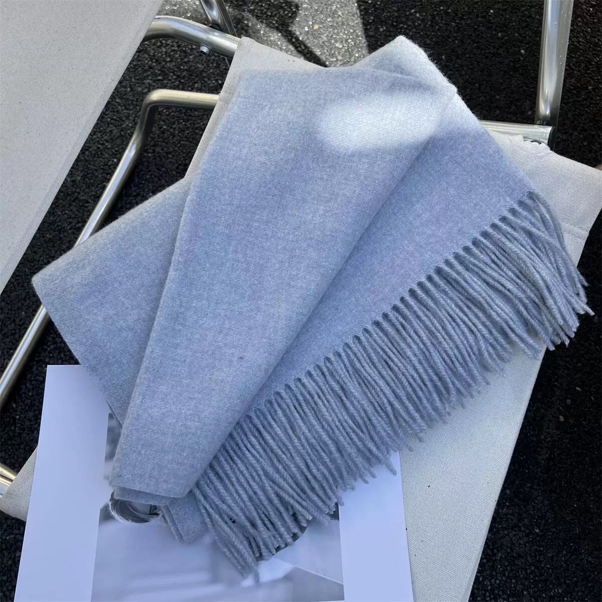 Fashionable silk scarf women's long winter warm shawl scarf, versatile for autumn and winter heating shawl, trendy women's scarf, winter scarf long heating shawl detail image 5