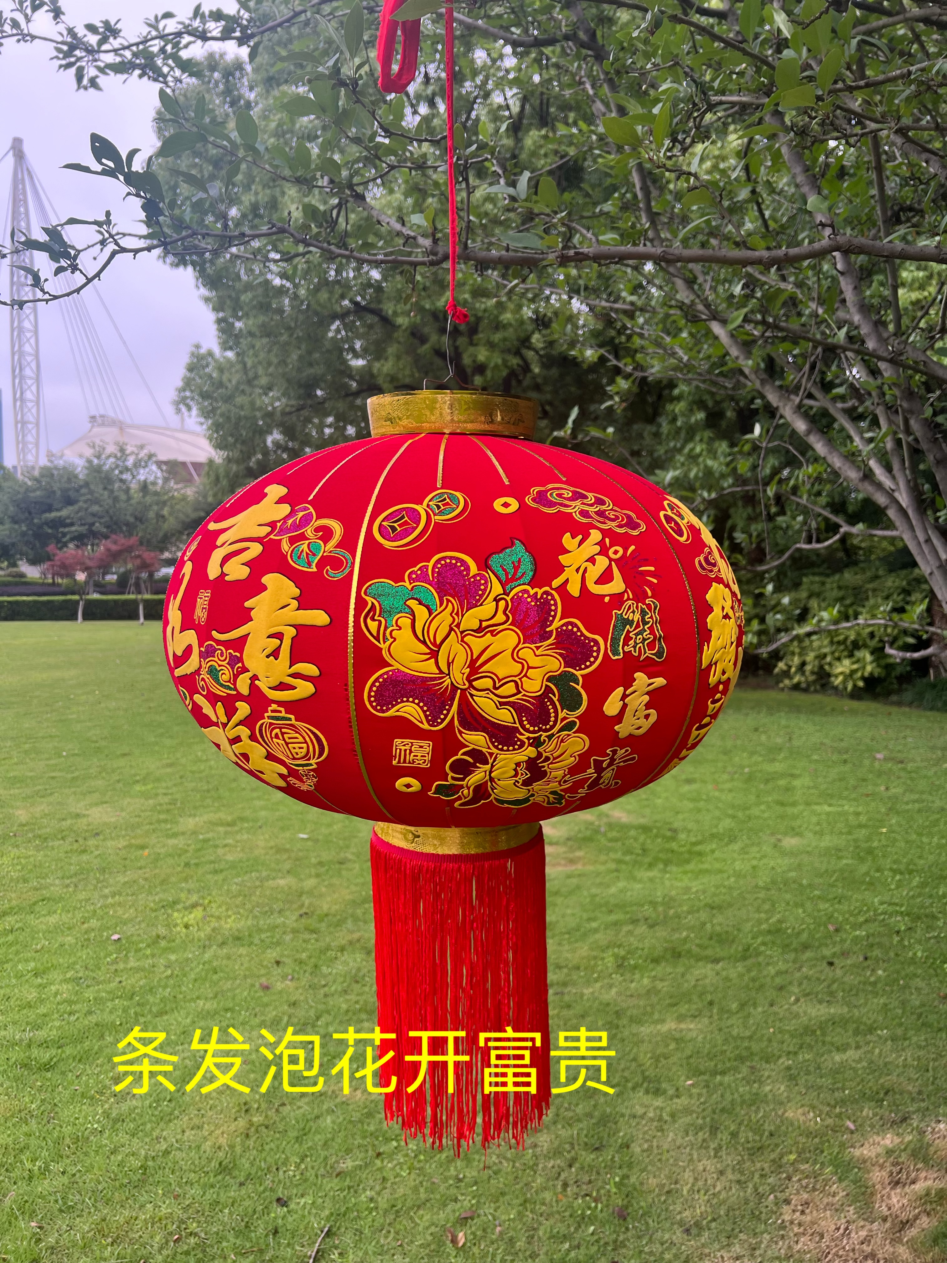 发泡牡丹花灯笼