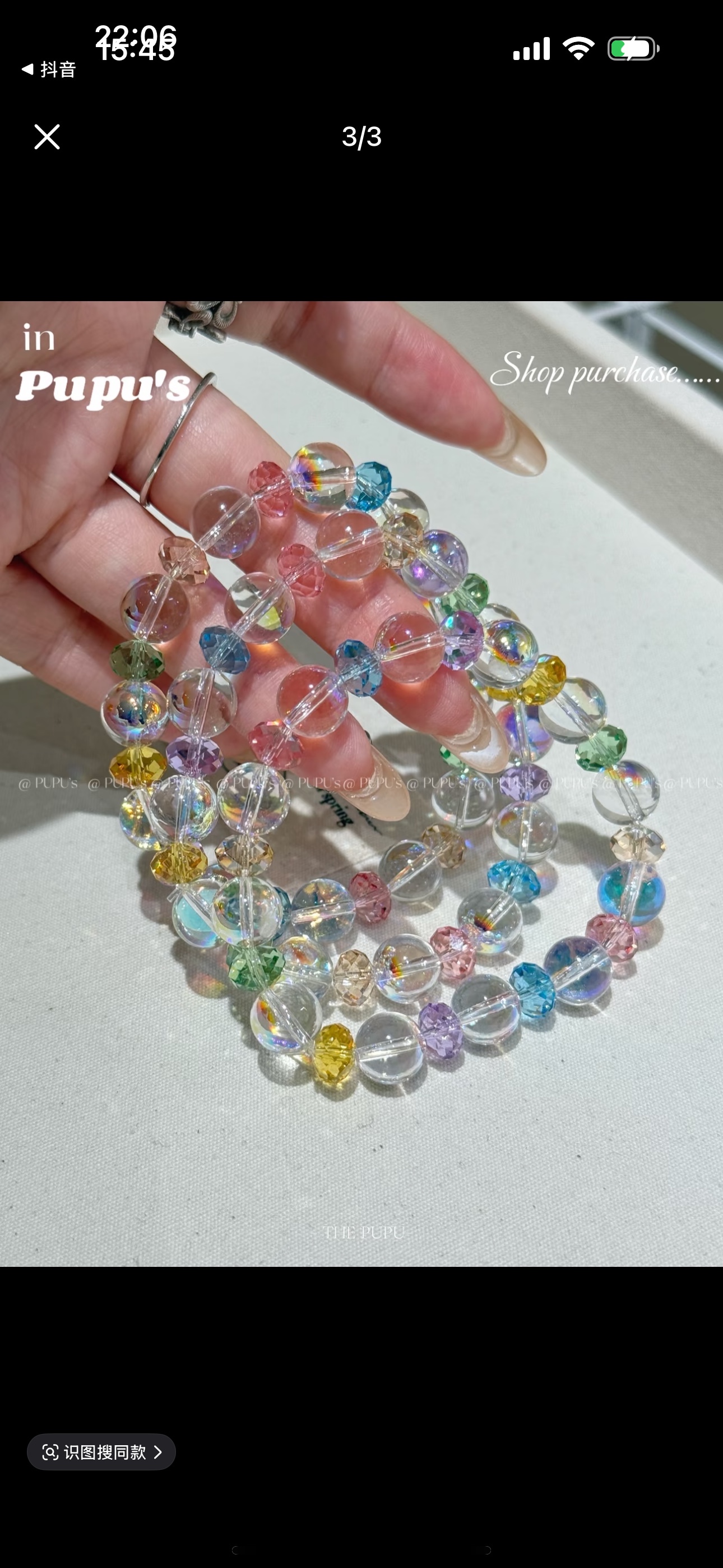 春雨春两水晶手链手串饰品时尚简约手链女款手饰品配饰潮流百搭