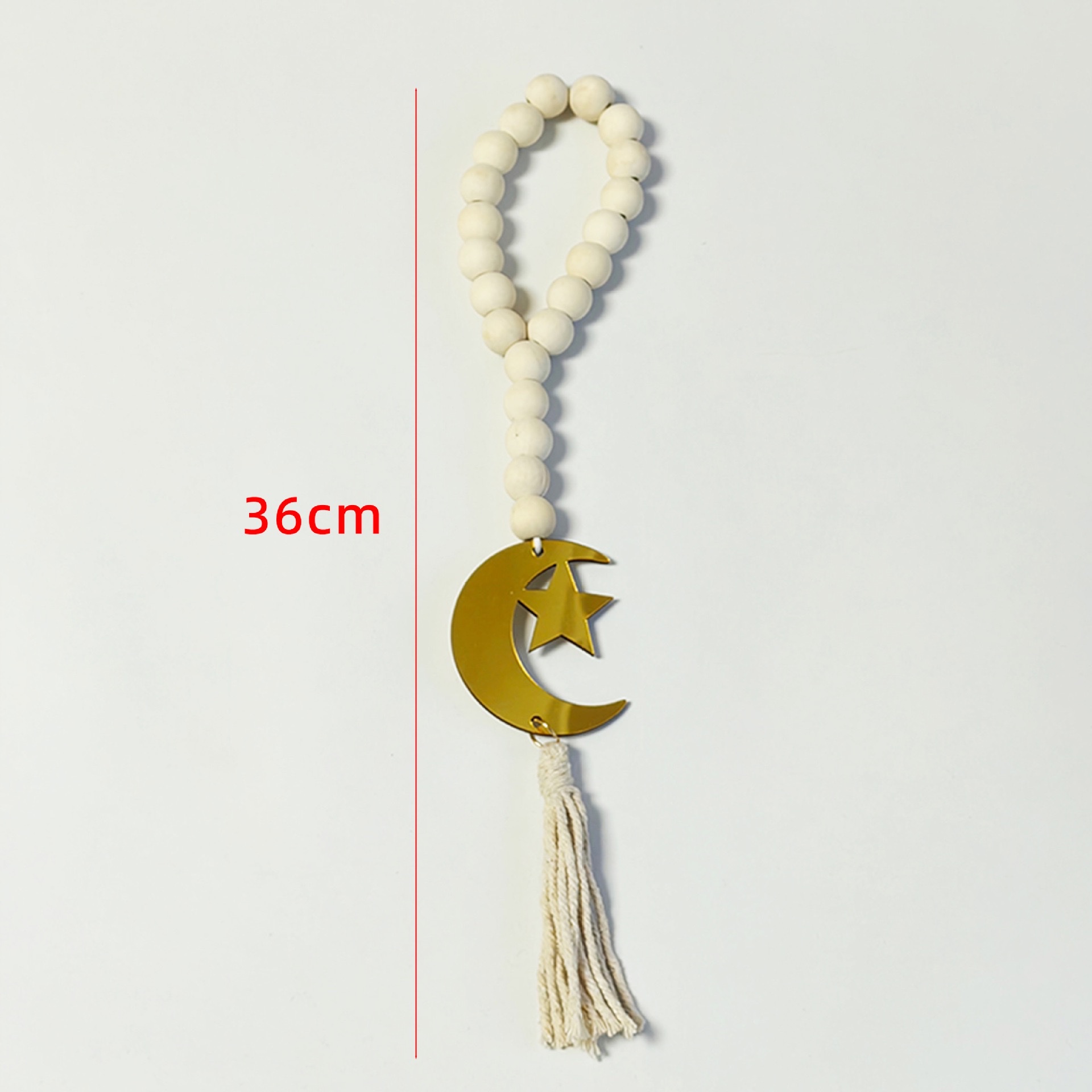 Cross-border wooden bead pendants, diy tassel jewelry accessories, festival home beaded and hemp rope decoration home pendants wholesale Item Picture