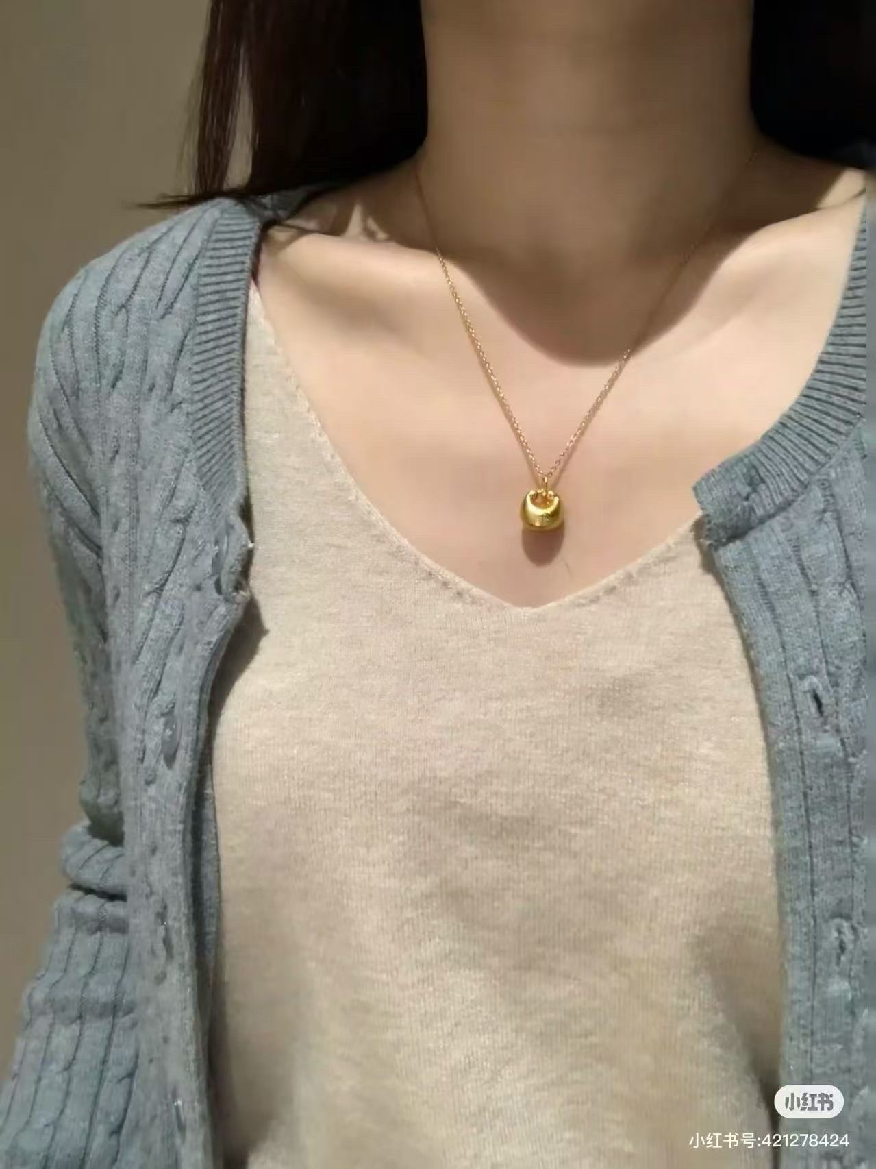 古法金项链时尚简约百搭项链女款送礼优雅潮流
