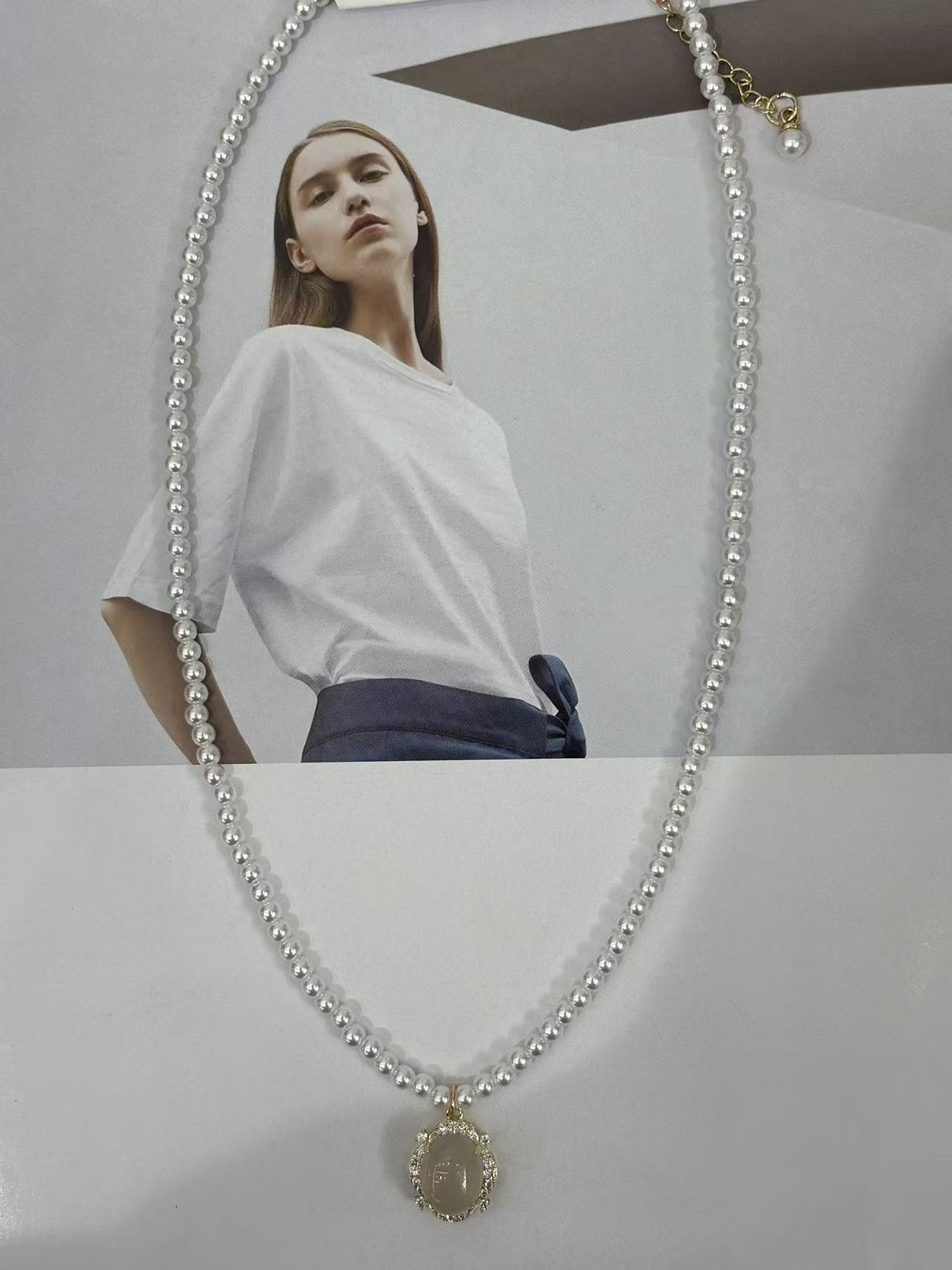 锆石项链16k金饰品时尚简约百搭女款首饰品礼物