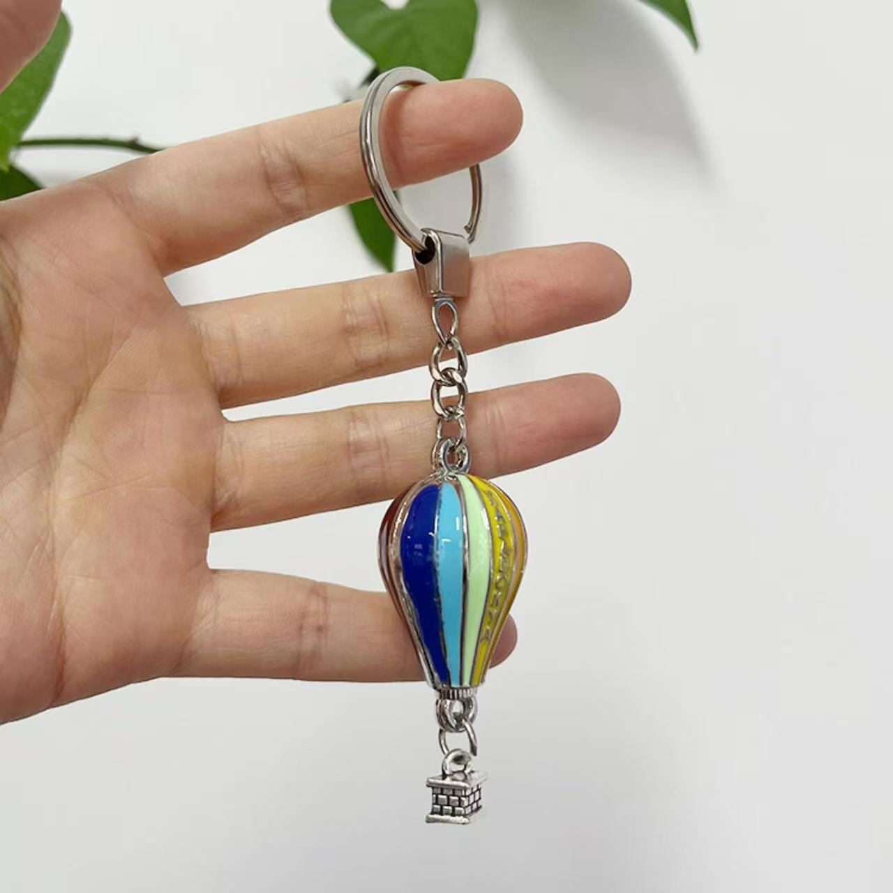 Hot air balloon ball keychain accessory, cherry pearl transparent decorative key chain, cute accessory, Turkish pendant, decorative item, diy customization, creative, colorful detail image 2