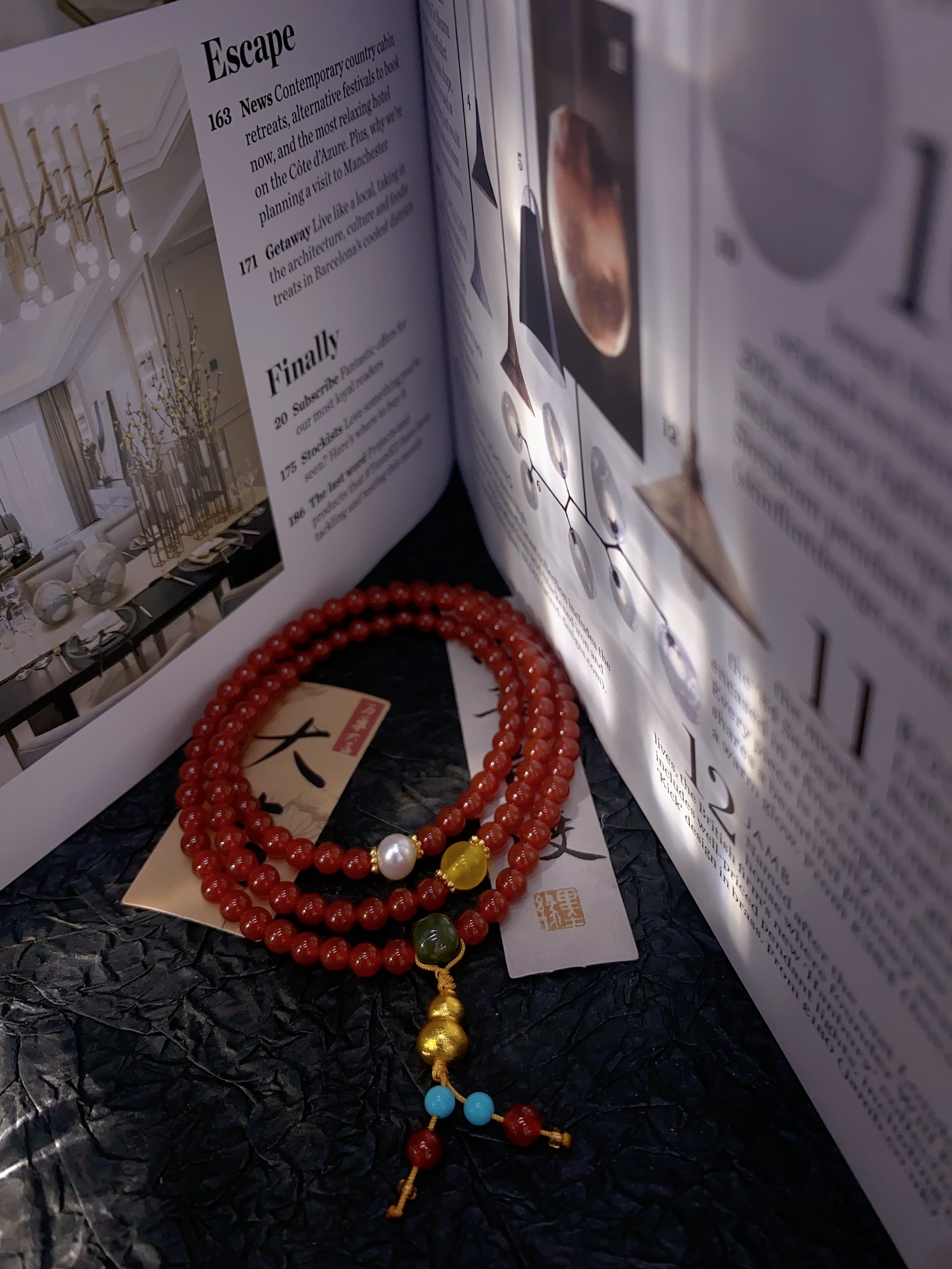 天然红玛瑙手串女款A+级红玛瑙多圈手链葫芦详情图4