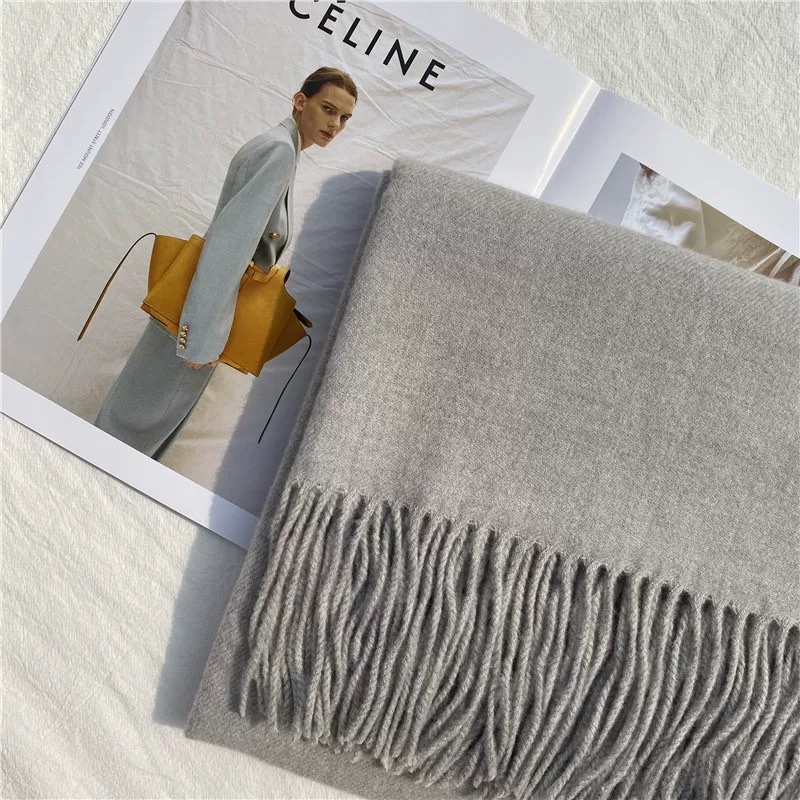 Fashionable silk scarf women's long winter warm shawl scarf, versatile for autumn and winter heating shawl, trendy women's scarf, winter scarf long heating shawl Item Picture