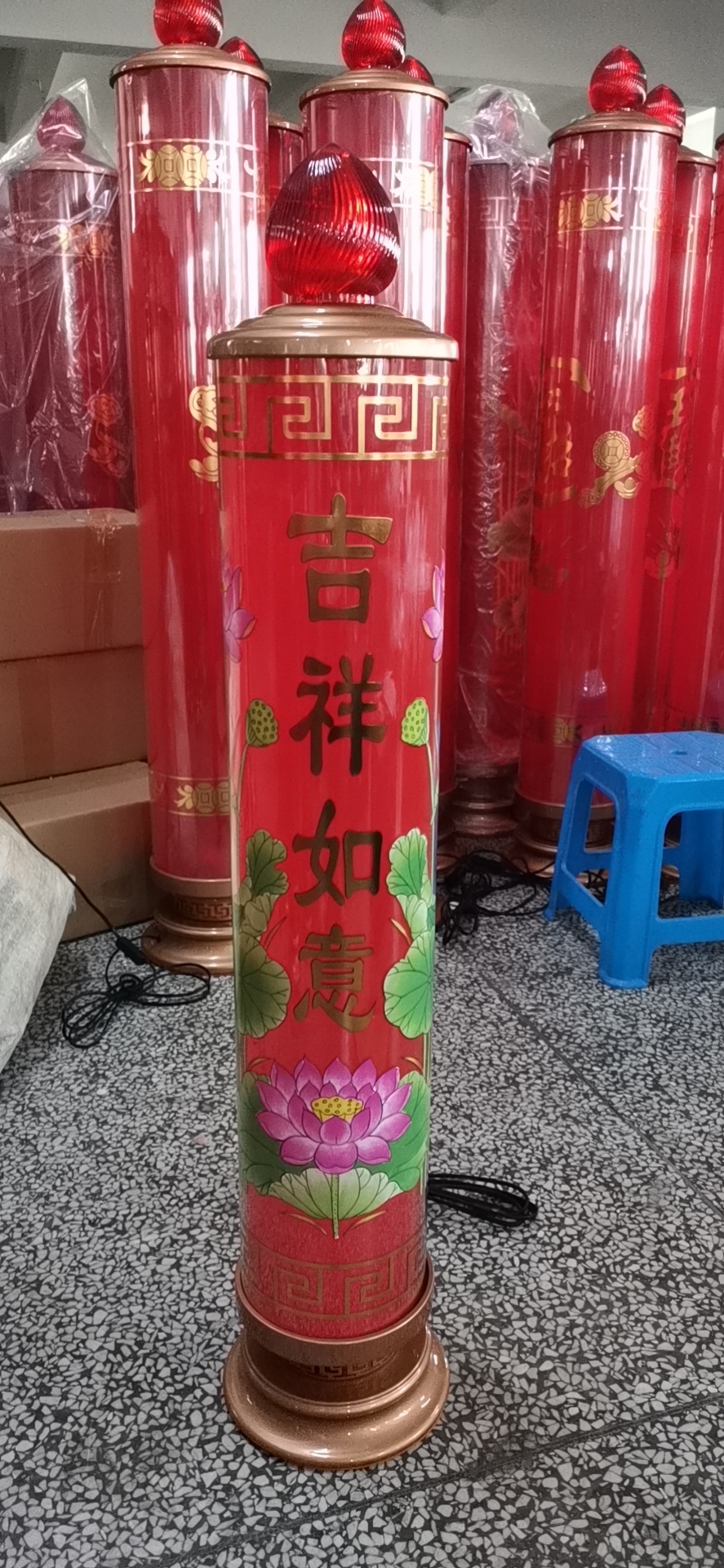 Buddha front LED electric candle, warm candlelight, battery-powered, interior decoration, festival celebration candle light, LED electronic candle light, flat-mouthed candle, lighted candle, plug-in candle Item Picture