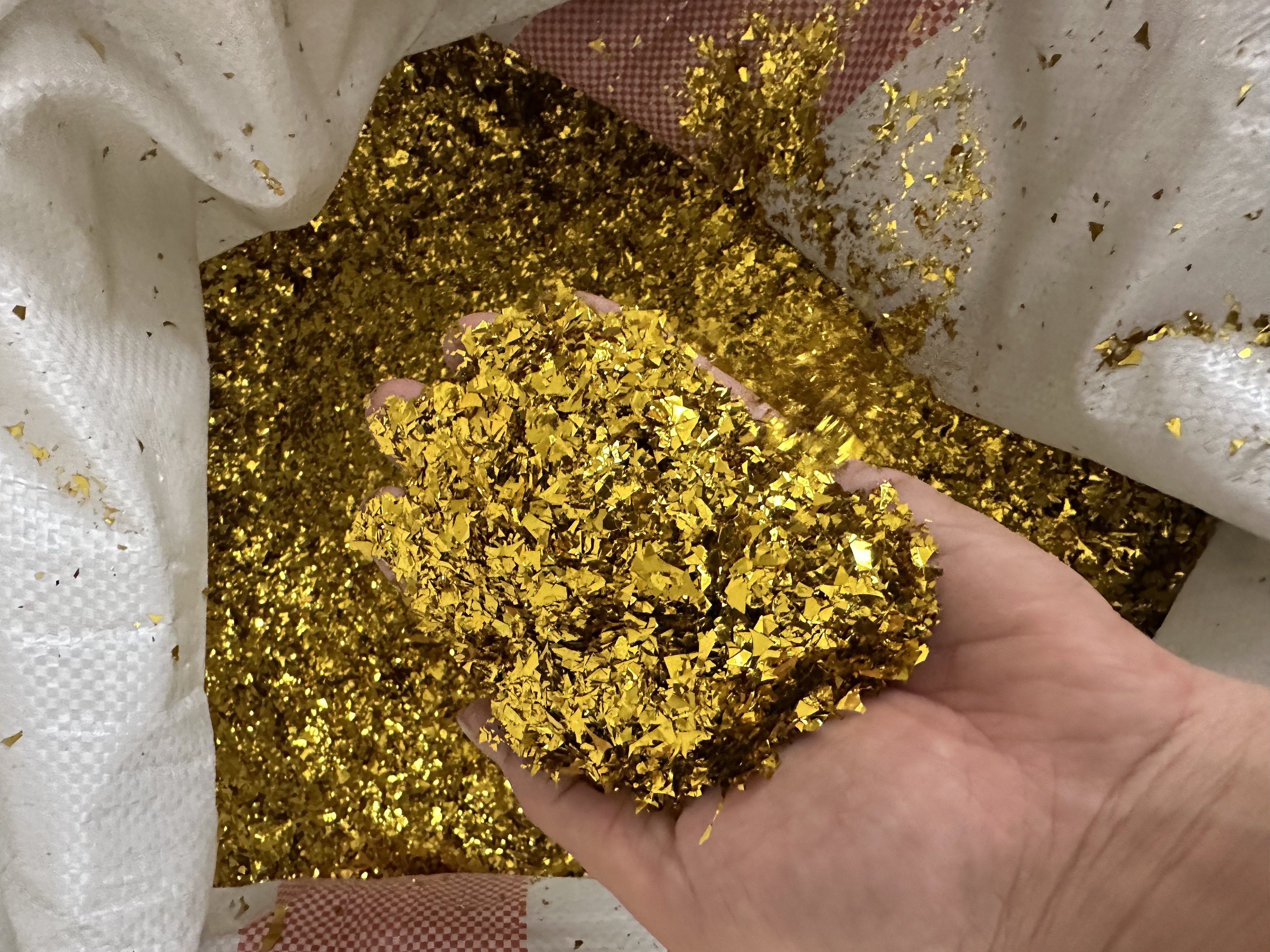 金葱粉亮片亮片金葱粉闪耀彩妆装饰手工DIY亮丽亮丽闪光粉彩色亮片金色粉末详情图2