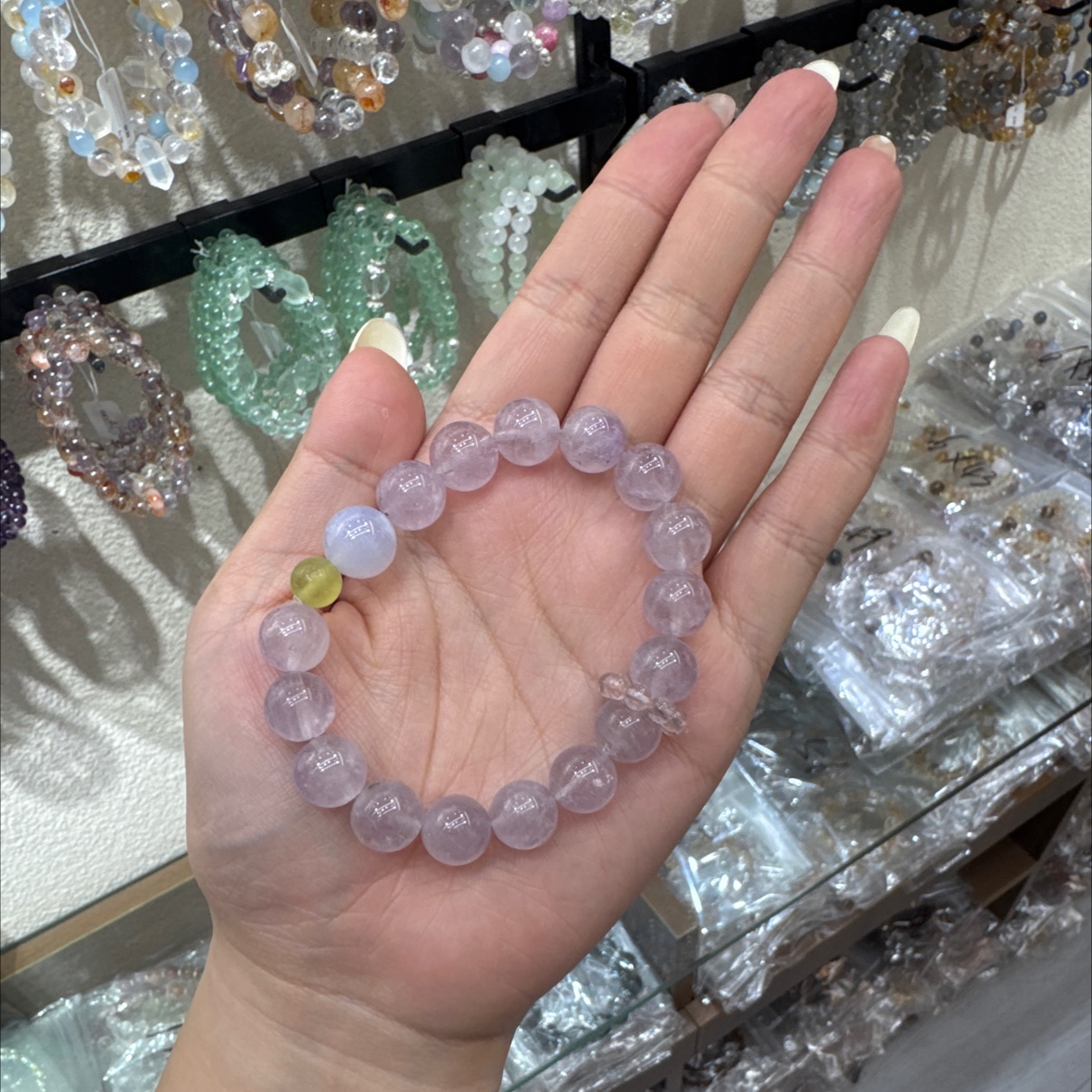 天然水晶手串文玩陶瓷檀木多款组合手链男女款休闲时尚饰品水晶手串