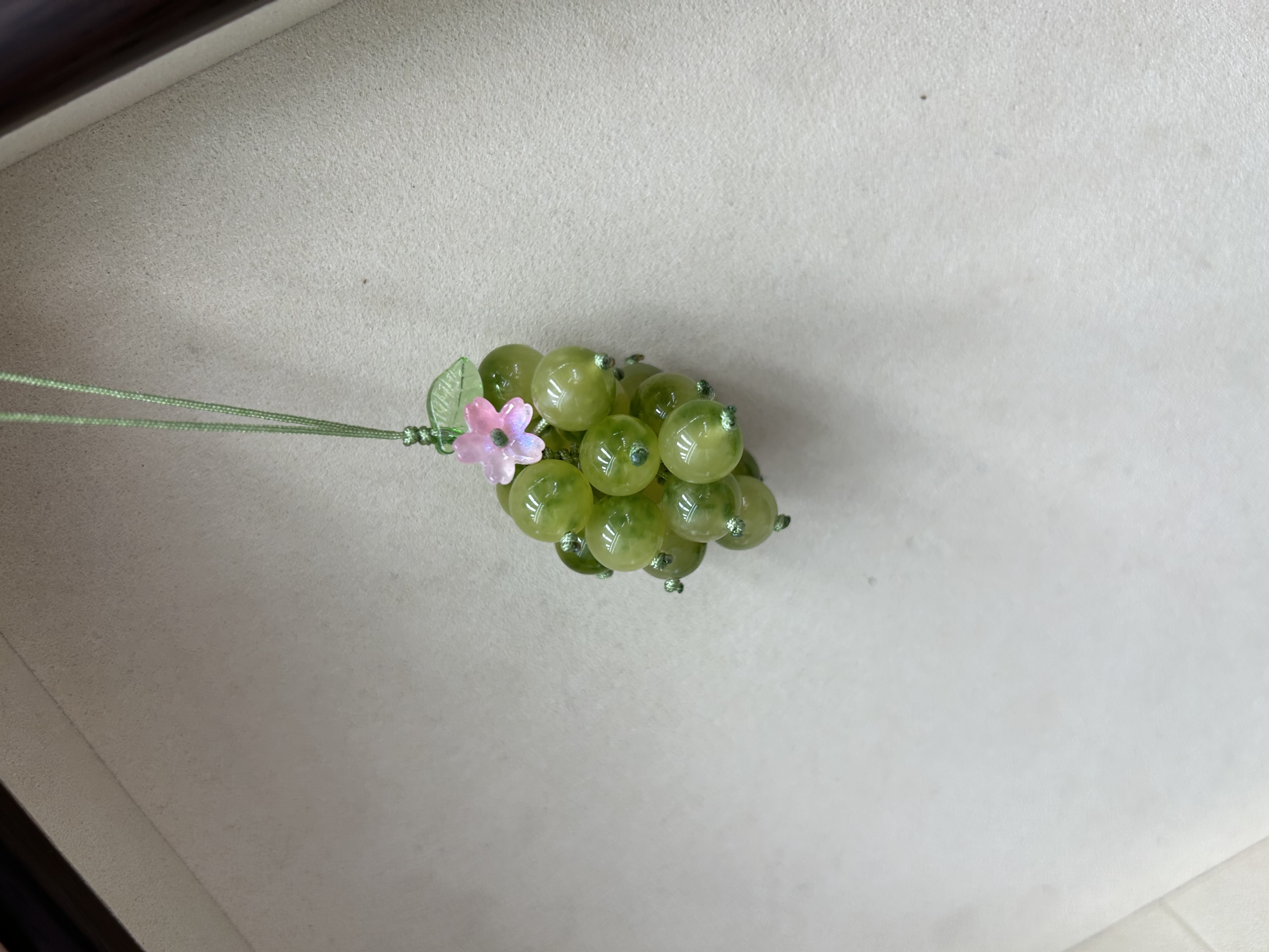 东海水晶水晶发财树绿苹果挂件精品收藏品