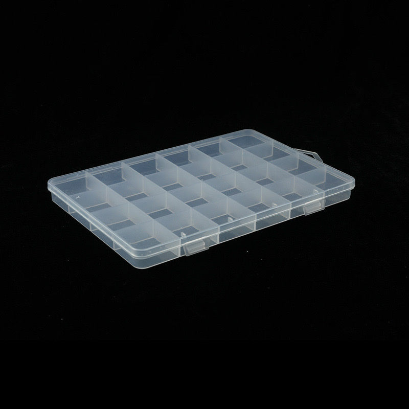 工厂现货24格收纳盒 串珠塑料盒透明分格串珠整理收纳碎钻珠子盒 