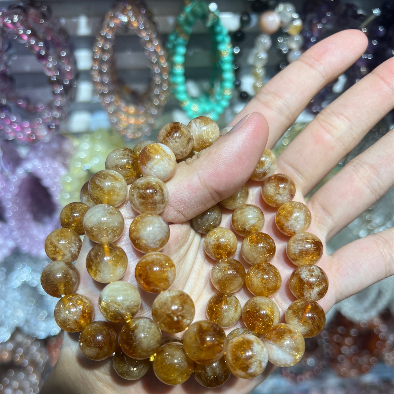 天然水晶黄塔晶