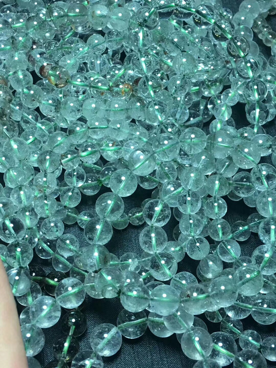 天然绿幽灵满天心幽灵水晶手串手串产品图