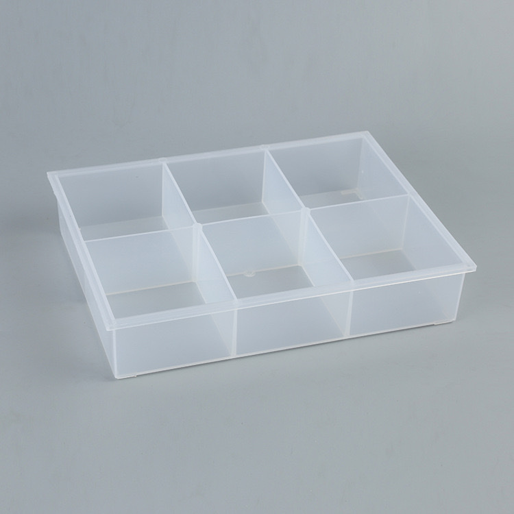 High-quality pp material storage box, 6-compartment tray storage box, high-quality pp material storage box, 6-compartment tray storage box Application Scenario