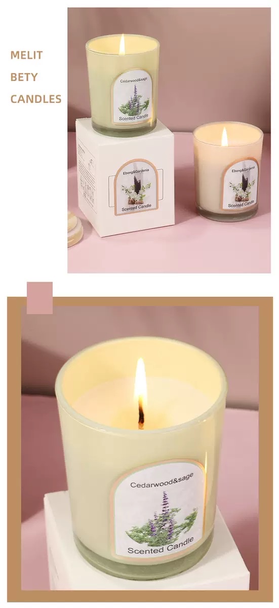 Wholesale and customization of wooden LIDS, colored glass cups, scented candles, household scented candle ornaments, wedding souvenirs, cross-border detail image 8