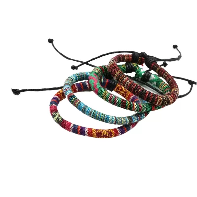 民族风手镯 原创手工 棉麻手环 服装配饰 新款 可混批 手链